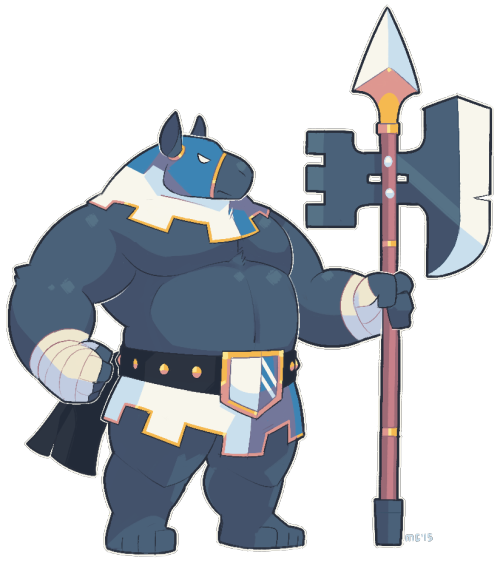 greenendorf:  Horse knight/executioner character concept. He guards castles by night, and chops off heads by day.