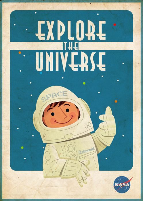 spaceagebohemia:  Vintage NASA Poster. 