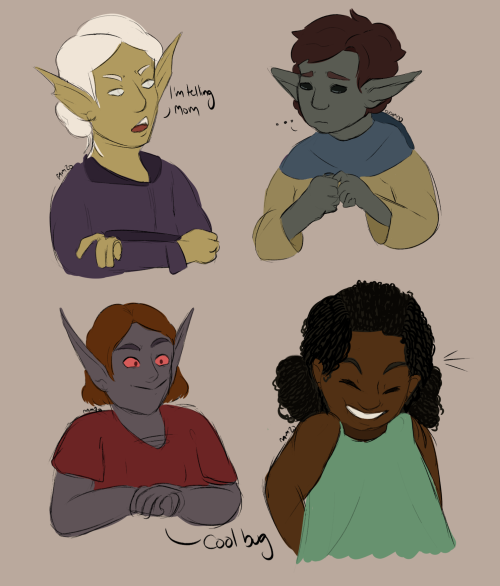 julankaushibael:more ocs as kids, take a guess as to whos who!