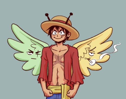 Very Serious Skypeia Luffy AU