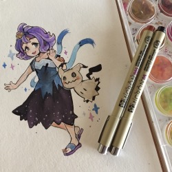 kk-atelyn:magical ghost girl acerola and mimikyu ✨