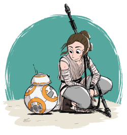 chanimations:  Rey and BB-8! 