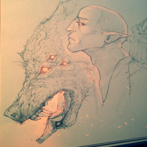 drawingfixx: ‘What is the old Dalish curse? May The Dread Wolf take you?’ ‘And so 