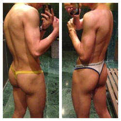 mu-am:  manthongsnstrings:  Hot mix  Follow Mens Underwear and More for more pics of hot guys in their underwear or less!