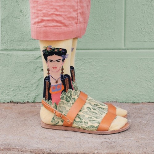 culturenlifestyle:  Sock Designs Inspired by Classical PaintingsInspired by classical masterpieces, such as Leonardo da Vinci’s Mona Lisa, Frida Kahlo’s self-portraits and Vincent van Gogh’s sunflowers, The Sock Drawer created this fun line of art