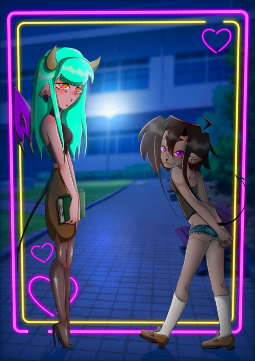 I Finally Completed The Illustration. I Can Say I'm Satisfied, But Also Exhausted... Lilith And Seraphina