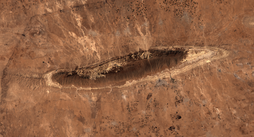 Sinjar MountainsThis image from the Landsat 8 satellite shows the Sinjar Mountains in Northwestern I