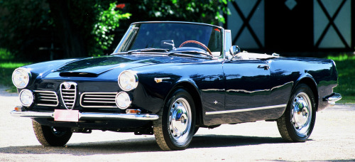 carsthatnevermadeitetc:  Alfa Romeo 2600 Spider, 1962, by Touring. This was the production version of the 2600 convertible, 2152 were made during 3 years of production until 1965