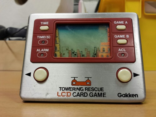 Gakken Towering Rescue LCD Card Game, 1980