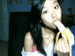 asianhumps:a banana a day will keep the doctor away!