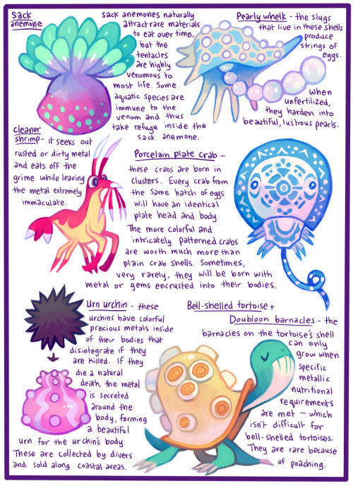 roachpatrol:purplekecleon:Critters for Floraverse, from a couple months ago for the Treasure Hunt! A