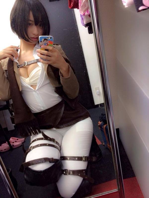 kuudererules:  Yuka Kuramochi cosplay as Mikasa Ackerman from Shingeki no Kyojin