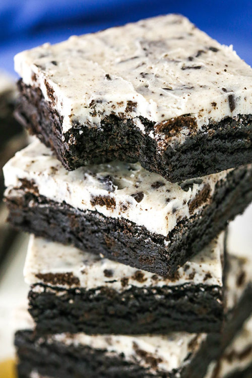 Porn foodffs:FUDGY COOKIES AND CREAM BROWNIES photos