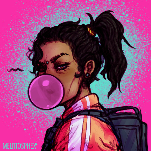 picture Apex Legends Fan Art Rampart here to kick ass and chew bubblegum