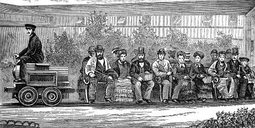 treselegant:&ldquo;An Electric Railway.&rdquo;Cassell’s Family Magazine, 1880.This illustration is b