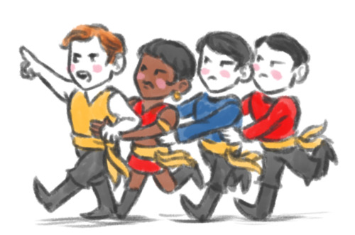 regulationblues: littlesmartart: CONGA LINE OF EVIL Okay, but that’s got to be one of the cute