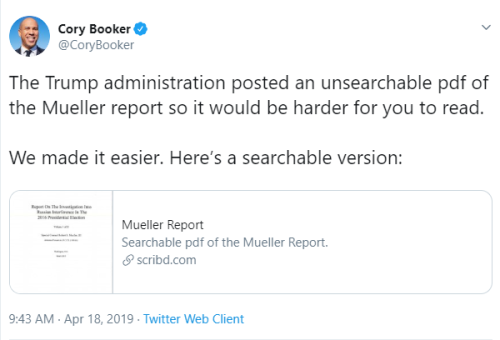 seandotpolitics: Searchable pdf of the Mueller Report.