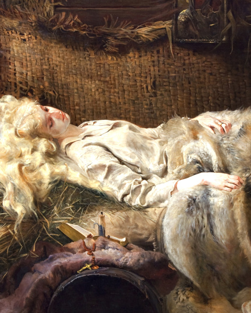 mysteriousartcentury:Jacek Malczewski (1854-1929), Death of Ellenai, 1883, oil on canvas, 212 x 370 