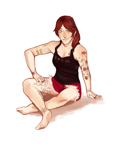 gayleonkennedy:  bike dyke claire redfield &gt;:-)(i am a lesbian so i can reclaim this slur)