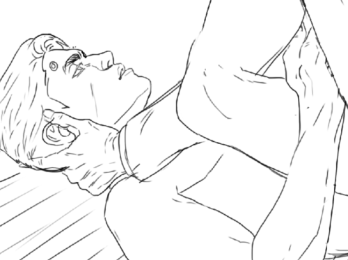 WIP: First Gavin  Reed x Connor drawing ever. 