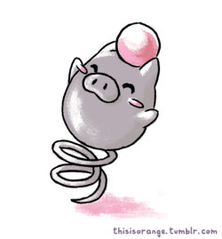 thisisorange:  POKEDDEXY Day 15 - Psychic type Looks like Spoink is having fun! It’d better be fun because if it stops bouncing, it dies. Yeah, this one I’m not making up. Had to pick an easier to draw Pokemon since I was saving up my stamina tonight