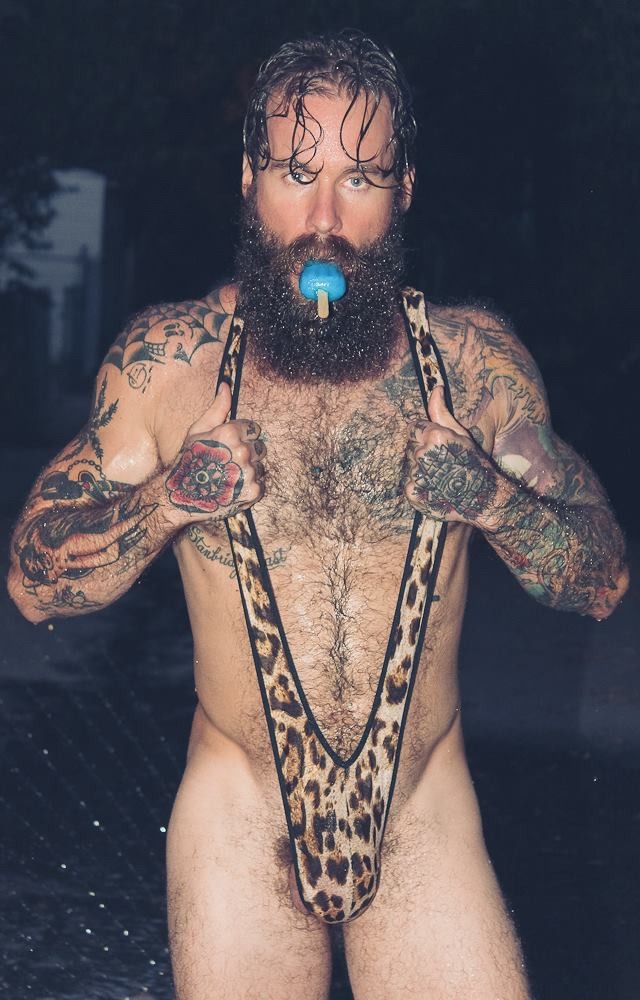 gabeladuke:  Shot by tristanginger #mankini #bananahammock #popsicles #BroMos #tattoos