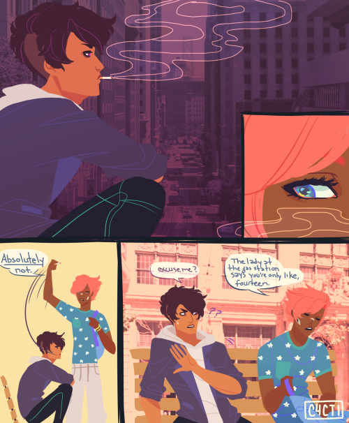 Ballhead! First Meeting: Jordan &amp; Frankie, pages 1-2 a personal project to get in the hang of ho