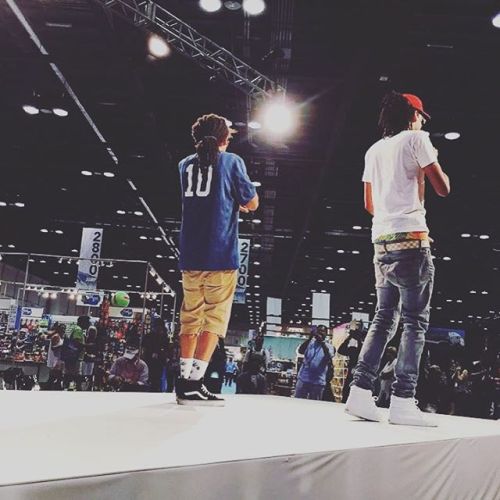 @1lovesociety and @westwescuh performing live at the @surfexpo #surfexpo #smokeysocks #repost f