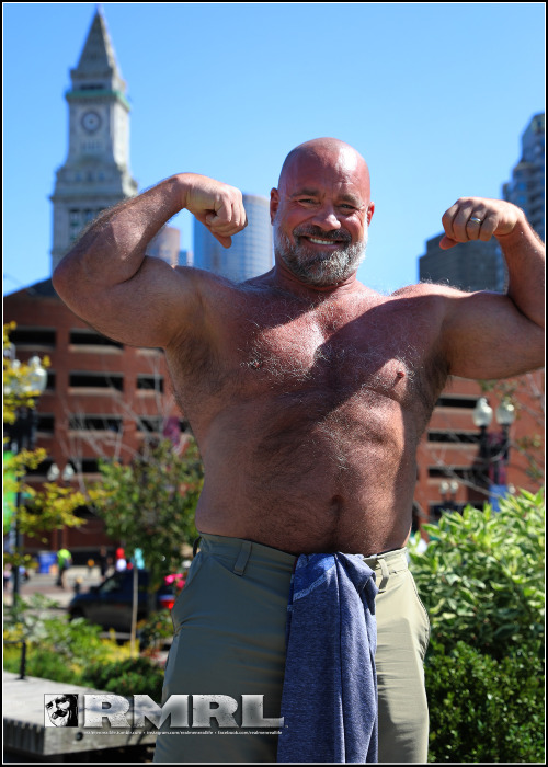 Papabear Scott in the park, and back in the hotel room. 