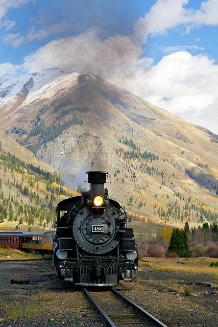 Steam train in the Wild West, Durango &amp; Silverton Narrow Gauge Railroad, Colorado, USA