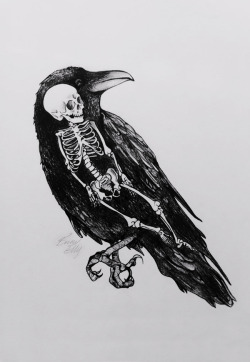 the-anti-vist:   ericaelly:  So it’s been a while since I created anything, feels good to be back.A raven and a child’s corpse.  This is beautiful  