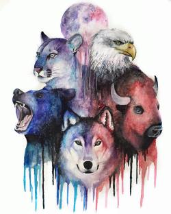 culturenlifestyle:  The Animal Kingdom In Focus: Brilliant Paintings by Kathrin Vienna Austrian artist Kathrin Vienna creates superb watercolor illustrations of animals with elements of fantasy. The contemporary painting style paired with bright colors,