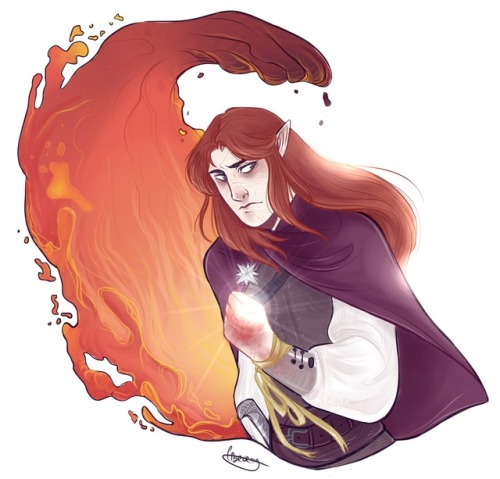 egobarriart:Kinslayer - MaedhrosBut the jewel burned the hand of Maedhros in pain unbearable; and he