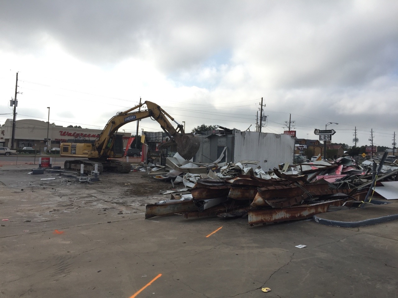 Shell Gas Station at 1960 & Ella Blvd. being demolished.