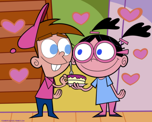 toonberculosis: Timmy Turner and Tootie, in the classic “Oh yeah Cartoons” FOP style. Th