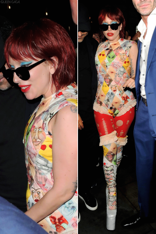 Lady Gaga Saliendo De La Fiesta De Streaming Del Album Harlequin En Londres, Inglaterra (25/09/2024).