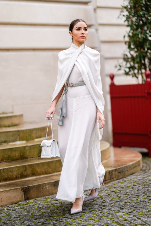 Olivia Culpo attends the Nina Ricci show as part of the Paris Fashion Week Womenswear Fall/Winter 20
