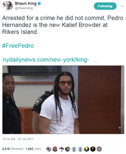 lagonegirl:  NY justice system continues to chew people up and spit them out every single day, ruining families and futures in the process.  Pedro Hernandez was arrested in connection with a 2015 shooting outside a Bronx grocery story in which another