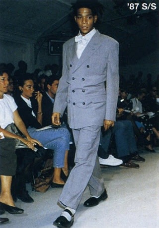 samonyc:  Basquiat walks in Comme des Garçons fashion show S/S ‘87 Collection