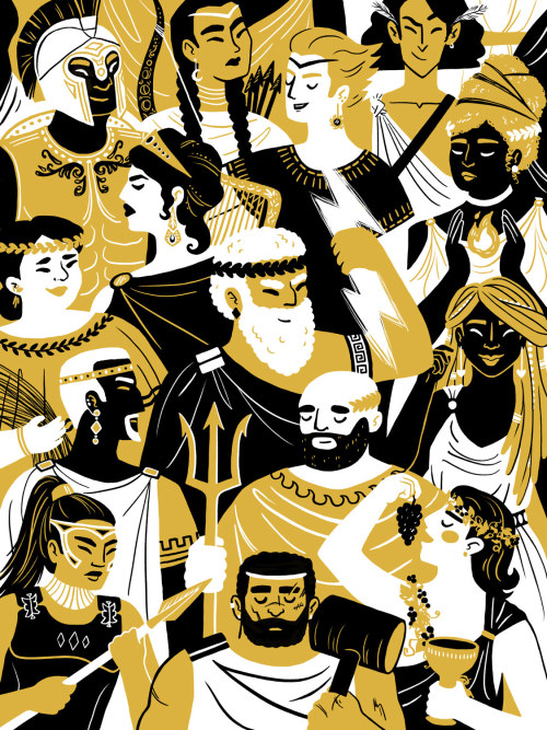 storylinecaroline:some greek pantheon in goldavailable as a print