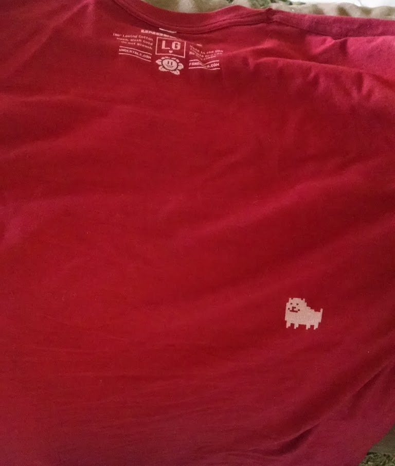 So I turned my Undertale shirt inside out to wash it...