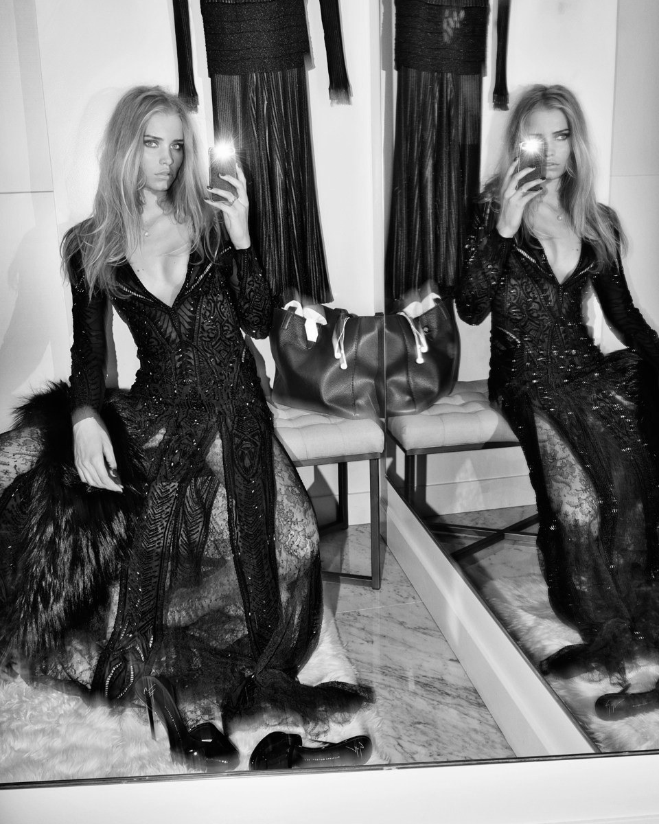 vogue-at-heart:  Kirstin Liljegren in “Insta-Gowns” for Interview Magazine, October
