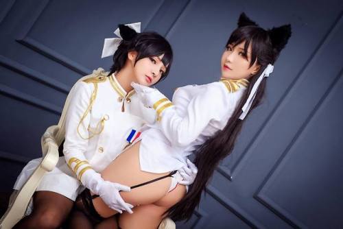 neko-cosplay-girls:[Self] Azur Lane Atago and Takao cosplay by Mimi Chan and Me