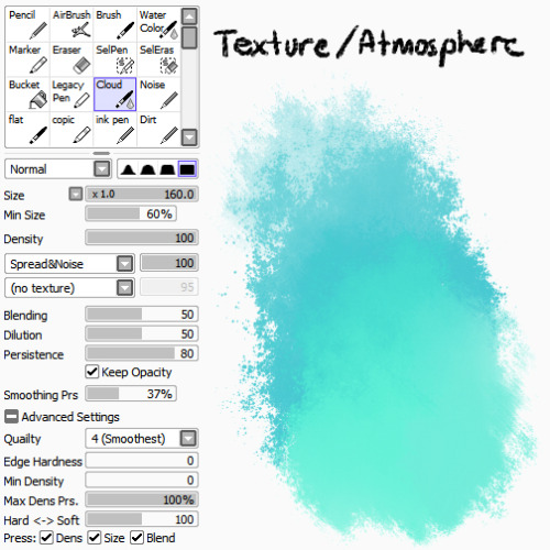 lexxercise: I’ve been getting a lot of asks lately about the brushes and textures I use in my work, 