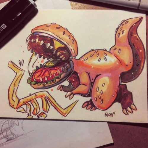 kichiart:BurgeRex and Gali-Fry-mus