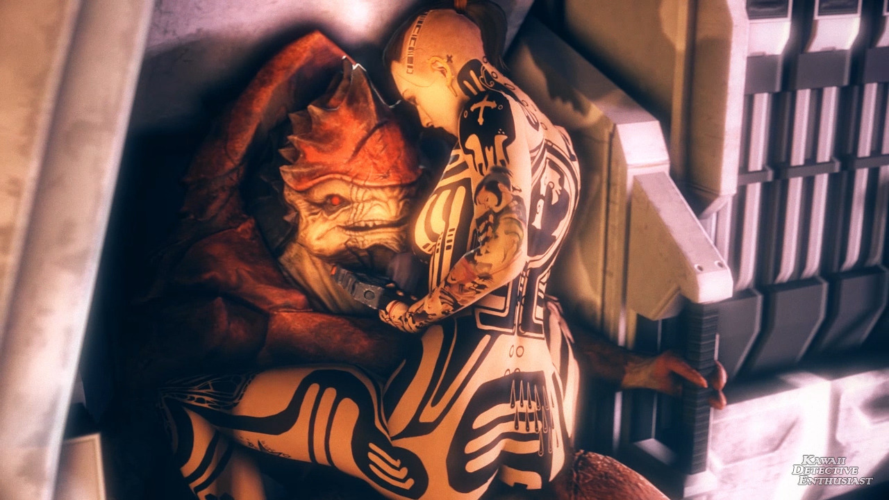 kawaiidetectiveenthusiast: Jack corners Wrex. Another Patreon loop.  mixtape gfy