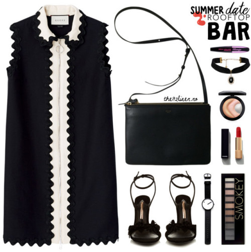 Summer Date: Rooftop Bar by ioanathe92liner featuring a chanel lipstick