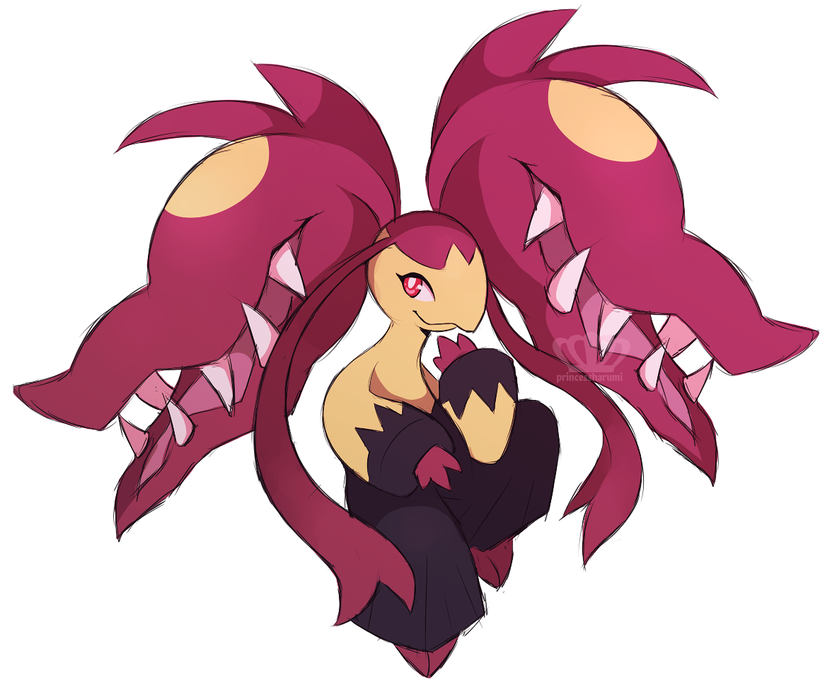 i got commissioned to draw a shiny mega mawile, first time drawing them, really excited