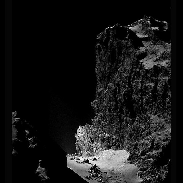 The Cliffs of Comet Churyumov-Gerasimenko #nasa #apod #esa #rosetta #space #astronomy