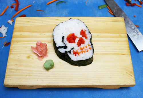 sixpenceee:  A compilation of cute and creative sushi. Here is the source. Here is my post on mosaic sushi
